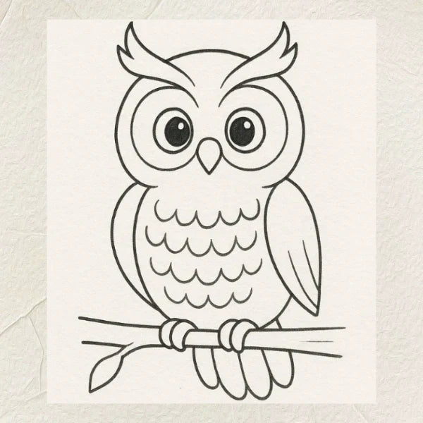 cartoon owl drawing