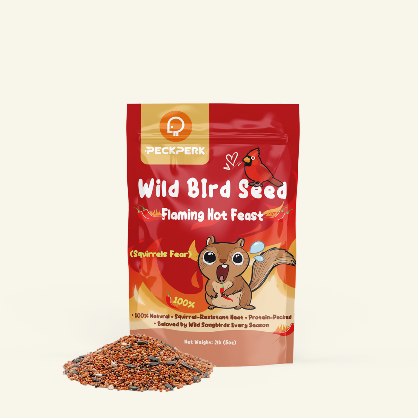 PeckPerk Flaming Hot Wild Bird Food
